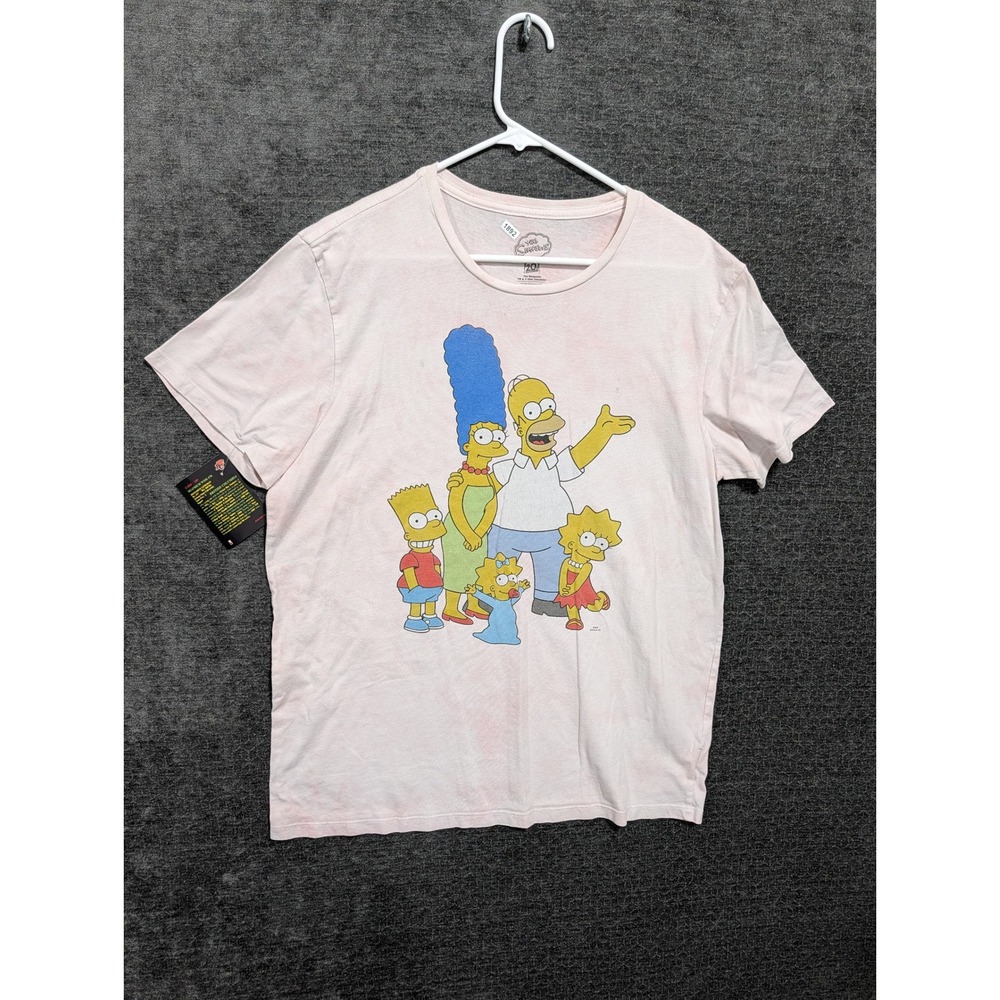 The Simpsons Family Graphic Pink Tie Dye T-Shirt XL 20th Television 1892